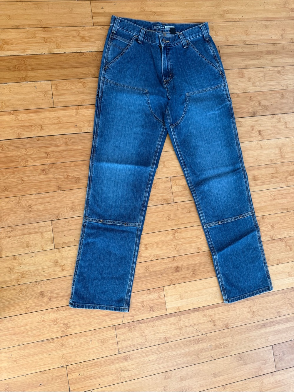 Carhartt Relaxed Fit Carpenter Work Jeans - SZ 30x32- Blue denim